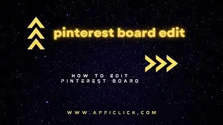 How to edit pinterest board