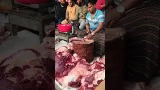 Beef Meat🍖Chopping on Wood