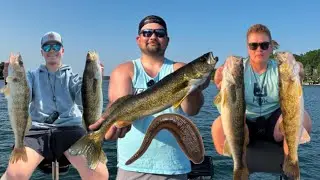 Hammering Early Summer Walleyes on Leeches in Southern Wisconsin! (DOUBLED UP TWICE!)