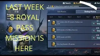 LAST WEEK 8 MISSION OF SEASON 9 ROYAL PASS ////// ALEX NATURL GAMING