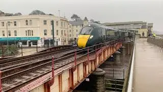 GWR class 800 fast through Dawlish
