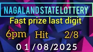 First Prize Last Digit 01/08/25 Nagaland State Lottery Target Number Lottery Sambad Target Number