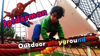 Fun outdoor Playground for Kids spiderman climb
