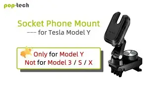 pop-tech 2024 Newest Socket Phone Holder for Tesla Model Y: Overcome Phone Mounting Challenges!