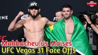 UFC Vegas 31: Makhachev vs Moises Face Offs