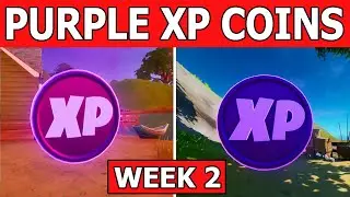 All 2 Week 2 Purple XP Coins Locations! Purple Xp Coins Week 2 Fortnite Season 4!