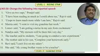 100 days action plan Reported speech explanation
