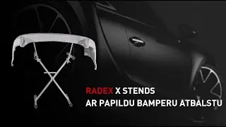 X STENDS AR PAPILDU BAMPERU ATBALSTU