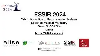ESSIR 2024: Introduction to Recommender Systems