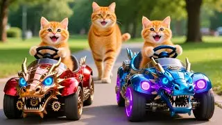 Mama Cat Trims Fur on the Farm and Makes Tiger Hat For Kittens At Home🐾🎩🐯