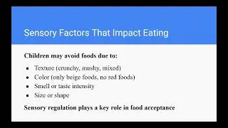 Mealtimes and Restricted Eating Patterns