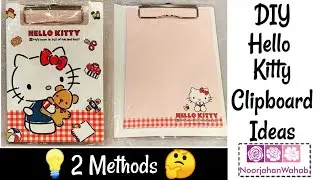 DIY Hello Kitty Writing Pad// Handmade Writing Pad Design // Back to school Craft ideas