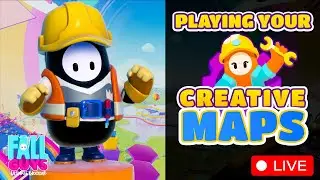 🔴PLAYING YOUR CREATIVE LEVELS 🔴FALL GUYS CUSTOM | SURVIVAL CREATIVE MAPS || #fallguys #fallguyslive