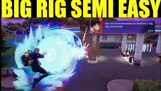 use the kamehameha to destroy a big rig semi-truck  - Fortnite semi truck Location