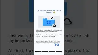 How to restore or recover deleted files or folders in Dropbox #filerecovery #shorts