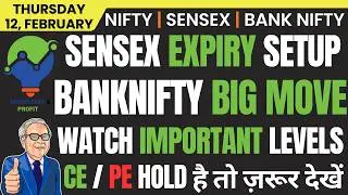 NIFTY & BANK NIFTY PREDICTION AND ANALYSIS FOR THURSDAY, 12 FEBRUARY 2026 | MARKET ANALYSIS TOMORROW