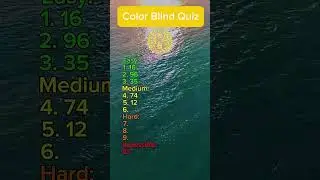 Color Blindness Test - Comment How many did you get right  #trivia #riddle #quiz