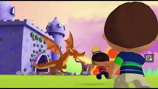 Dragon Destroy the castie on Super Why's Storytale Village (Sora 2)