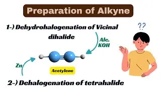 Alkyne organic chemistry | dehydrohalogenation of vicinal dihalides | dehalogenation of tetrahalides