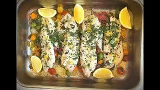 MEDITERRANEAN BAKED FISH WITH POTATOES & OLIVES