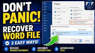 Recover an Unsaved Word Document | Closed Word Without Saving?