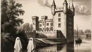 Ghost At Haunted Castle Halloween Frame TV Art Screensaver 🏰 Dark Gothic Academia Decor