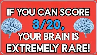 If You Can Score 3/20, Your Brain Is Extremely Rare!
