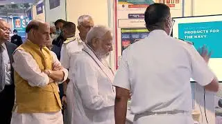 PM Modi visits exhibition at NIIO Seminar 'Swavlamban' in New Delhi