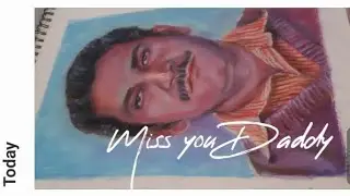 Portrait of my  Dad || we miss you Daddy || Om shanti