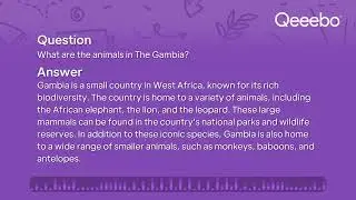 What are the animals in the gambia?