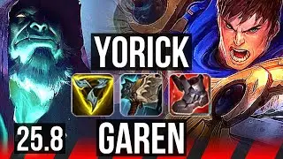 YORICK vs GAREN (TOP) | Legendary, 8/2/4 | KR Challenger | 25.8