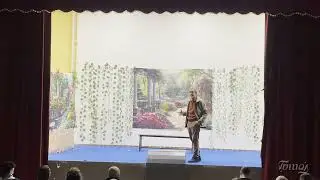 Grupo de teatro de Calzada de Valdunciel, Marcelino Fraile recita un poema de Gabriel y Galán
