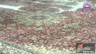 Washing Process of A Red Oriental Rug