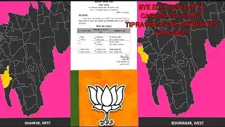 BYE ELECTION BJP NI CANDIDATES LIST REKHA || TIPRA MOTHA NI CANDIDATES KHI SABO ? || BJP