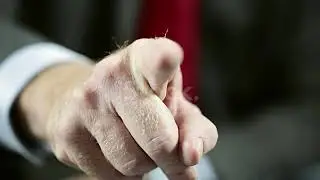 man in business suit points finger at camera hand in focus video id491354904