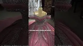 Luxury Pink Bridal Gown 💖 | Heavy Crystal Princess Wedding Dress | #dress #shorts #viral #style