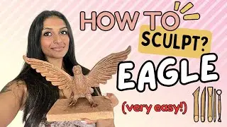 🦅 How to Sculpt an Eagle with Air Dry Clay | Easy Step-by-Step Tutorial | Clay modelling