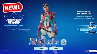 Fortnite August 2024 Crew Pack (The Operator Skin) Early Showcase with Styles