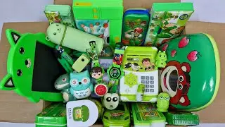 Green Stationery Collection💚Ben10 Geometry, PencilBox, Sharpener, Bag, Lunchbox, Bottle, Piggybank