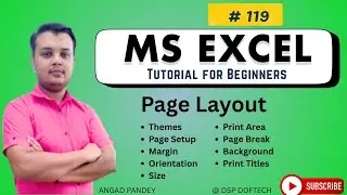 #16 Page Layout | Margins, Orientation, Size, Print Area & More | #excel By Angad Pandey