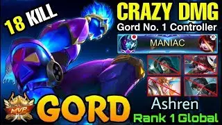 18 Kills Gord No. 1 Controller Insane Damage Build - Top 1 Global Gord Ashren- Mobile Legends