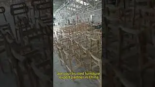 Solid Wood Chairs in Full Production | Furniture Export Factory in China#furnitureexport