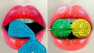 ASMR Mermaid Fishtail Jelly, Frog Egg Jelly - MUKBANG Eating Homemade Jelly - AZURA ASMR #shorts