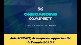 🎤 Présentation Mainet - Un investissement intelligent & Une Epargne intelligente