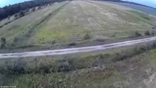 FPV flying over the field