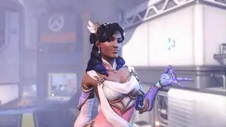 NEW! Romantic Symmetra skin Gameplay (Golden gun) - Overwatch Season 1