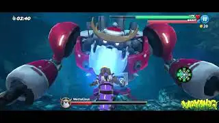 Mega Sharkjira VS Mecha Claus (Christmas Boss) - Hungry Shark World