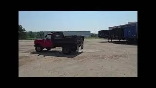 1998 Ford F 350 Truck with Dump Box and V Plow