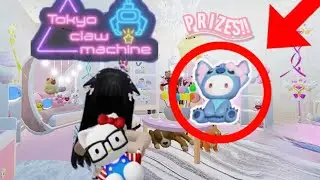 WIN PRIZES & MY ROOM TOUR! Tokyo claw machine Roblox arcade game