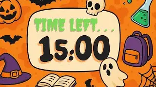 15 Minute Halloween Classroom Timer 🎃 | School Countdown | Fun & Kid-Friendly